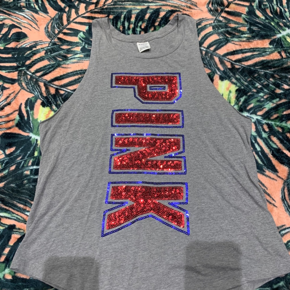 Victoria's Secret PINK Sequin USA Muscle Tank